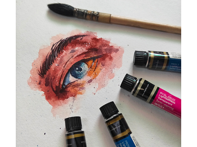 Watercolor Realistic Eye