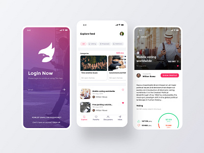 DemocracyApp aplication app design graphic interface mobile native ui user-experience user-interface ux