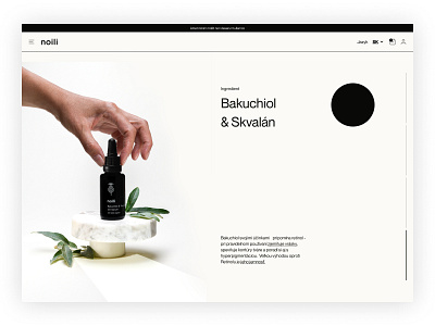 Noili Eshop - Ingredients section beauty design eshop graphic design ingredients interface oil product products skin ui user experience user interface ux webdesign