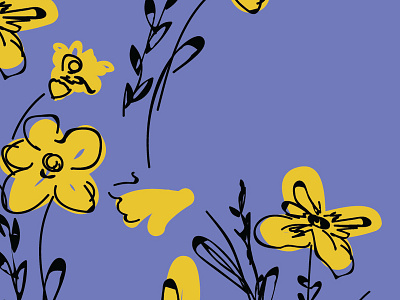 Flower Field at Night graphic pattern illustration pattern pattern design photoshop brush vector