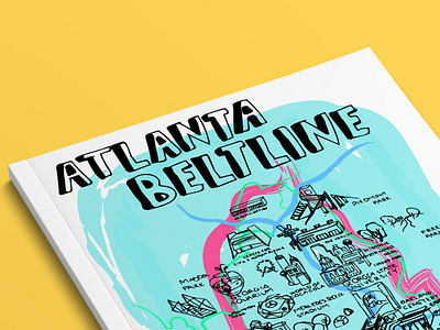 Alt Beltline Cover Mag Zoom animation design digitalart flat 2d geometric flat art illustration line art magazine magazine cover magazine design map map design poster art procreate vector