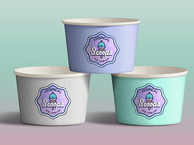 Ice Cream Cups Mockup animation app branding branding and identity design digitalart flat flat 2d geometric flat art graphic art icon illustration logo pattern pattern design poster art stationery typography ui ux