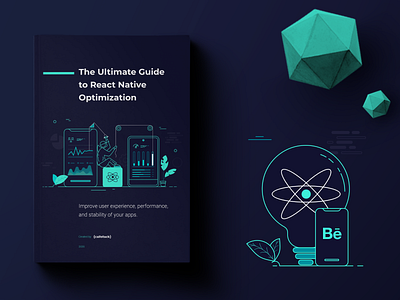 eBook – React Native Optimizarion branding czyzkowski design ebook ebook cover ebook design graphic illustration typography vector