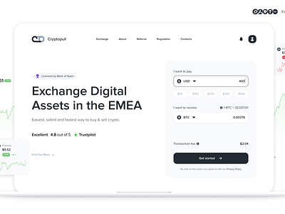 Cryptopull - Crypto exchange service | Product design assets bitcoin buy charts crypto cryptocurrency design digital exchange fintech sell service ui ux web