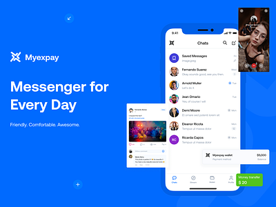 Myexpay messenger - SuperApp | Product design cards