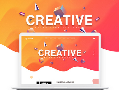 V Design - Landing Page branding creative design illustration landingpage ui ux vector website