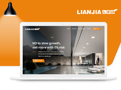 LIANJIA LED - Home Page branding creative design illustration typography ui uiux ux vector web website