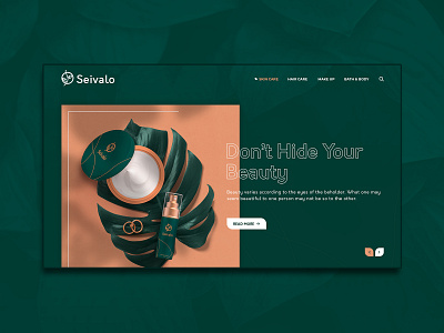 Seivalo - The beauty care branding creative design icon illustration landingpage mockup typography ui uiux ux vector website