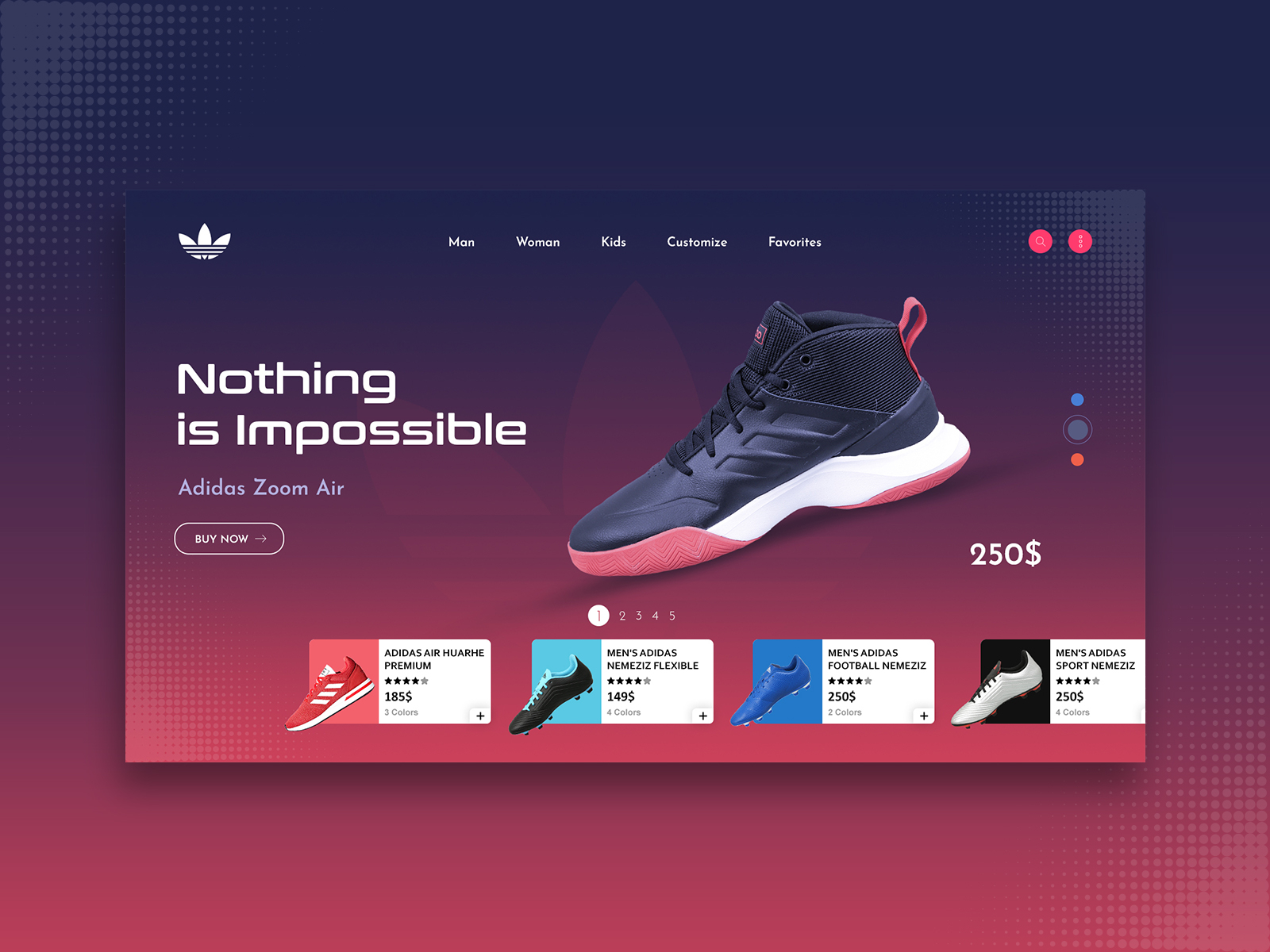 Adidas homepage store