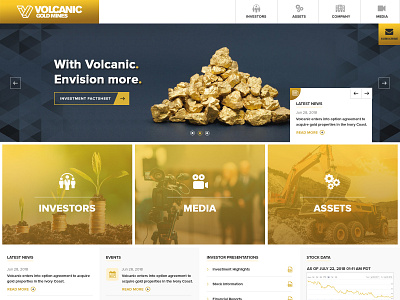 Volcanic - Gold Mining UI design