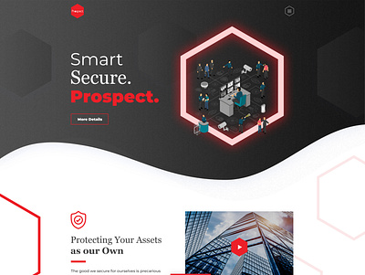 Prospect Security Website Design - Malaysia animation branding creative design flat illustration illustrator secure security typography ui uiux