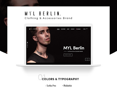 MYL Berlin - Clothing and Accessories brand animation app branding design flat illustration illustrator logo minimal type typography ux