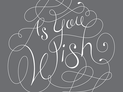 As you wish illustrator lettering