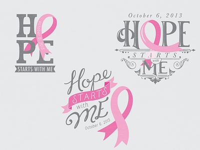 City of Hope Breast Cancer Walk T-shirt Designs breat cancer illustator lettering typography