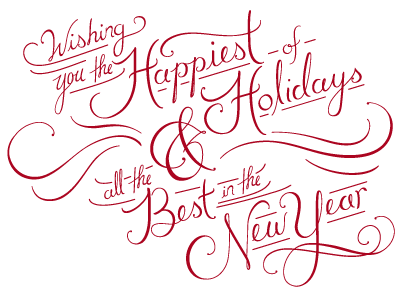 Happy Holidays Video Graphic hand lettering