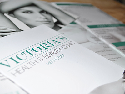 Victorias Health And Beauty Clinic brochure design brochure design day spa health clinic logo