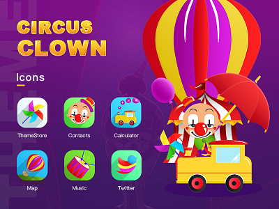 The theme of clown circus circus theme ；clown
