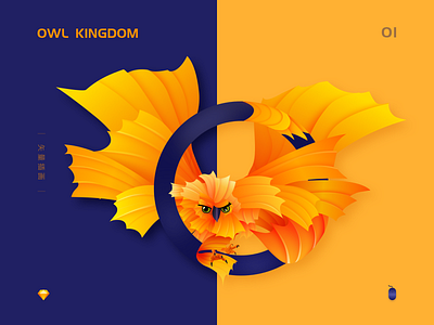 Owl Kingdom illustration vector