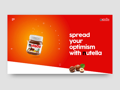 Nutella branding design flat typography ui web