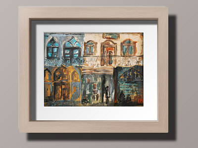 LIFE GOES ON IN CHARBAGH STREET art daily life esfahan identity illustraion illustration illustration art ink art iran life old paintings watercolor