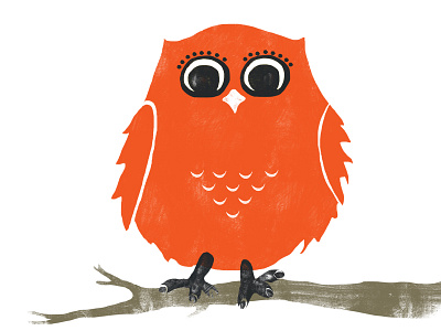 OWL adobe art character characterdesign design digital doodle dribbble hand drawn illustration nature orange owl wacom