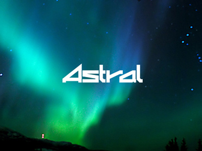Astral. Custom font design font typography