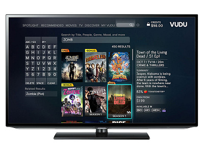 VUDU. Search Layout