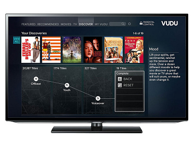 VUDU. Discover / Layout 02 art direction user interface ux