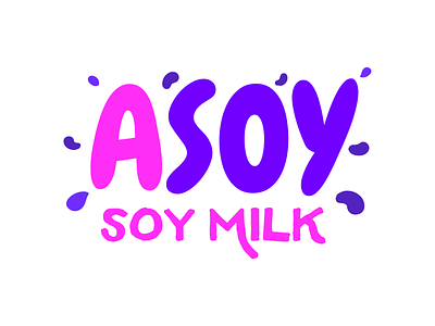 Asoy logo design soy milk