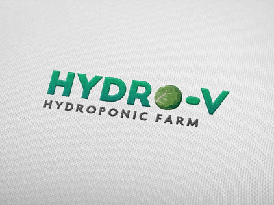 Hydro-V Alternate Logo hydrophonic logo design