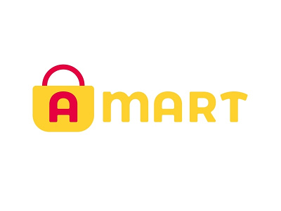 A-MART logo ecommerce logo design