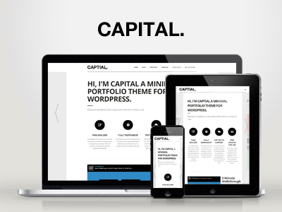 WP Capital — Responsive Creative WordPress Theme clean creative minimal modern portfolio responsive wordpress