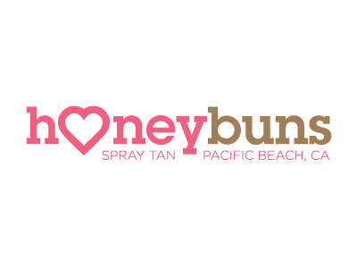Honeybuns Spray Tan honeybuns logo pink tan