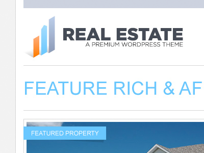 Real Estate blue clean grey orange purple real estate white wordpress