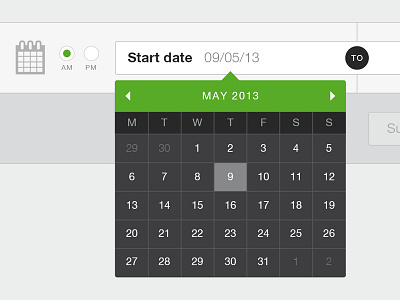 Start date application booking annual leave calendar interactions ui usable user interface ux