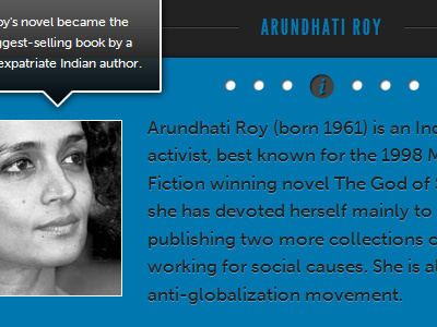 Quotes from Arundhati Roy blue clean inspiration quotes responsive design rwd simple slider website writer