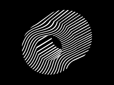 O - 36 days of type 36 days of type black and white depth lettering lines logo trippy