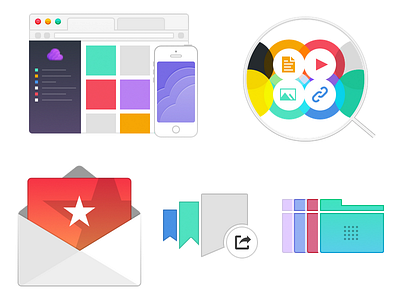 Landing page icons