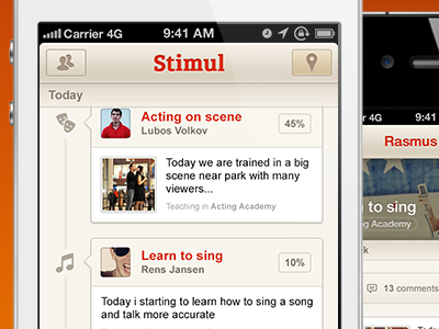 Stimul — iPhone app app ios iphone list timeline
