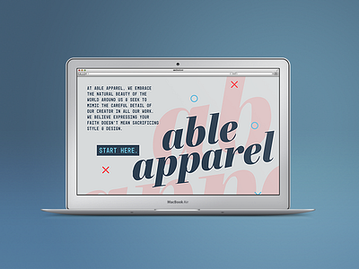 Able Apparel Landing Page