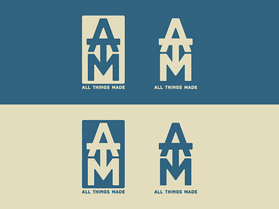 All Things Made Logo a branding christian clothing illustrator cc logo m monogram logo t typography