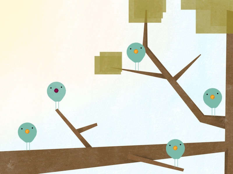 Bird Chirp after effects birds chirp different flock motion graphics tree unique wings