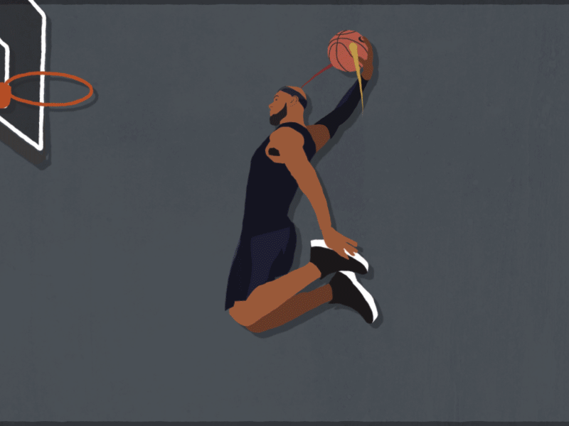 Lebron Dunk after effects basketball cavaliers cel animation king lebron james motion graphics nba