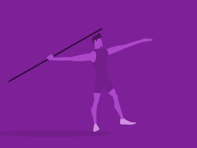 Javelin Guy 2d after effects animation javelin motion graphics olympics sports