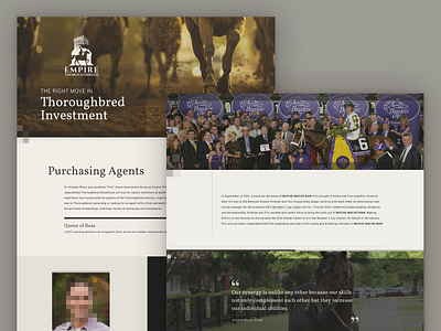 Empire Thoroughbreds | Website Design / Development