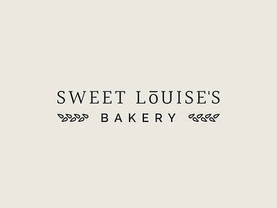 Sweet Louise's Bakery Logo Concept bake bakery bakery logo branding design design art icon logo sweet typography vector