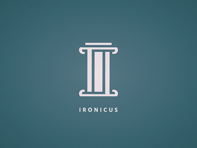 Ironicus Logo / Icon branding design greek greek god icon iconography icons identity illustrator ironicus irony logo logodesign marble monogram pillar stone vector