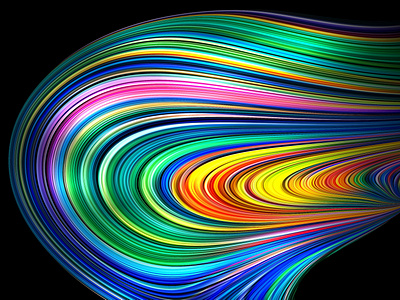 Set of spirals gradient line art, Design elements, line abstract