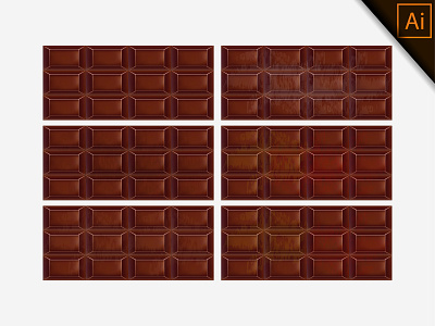 Vector Illustration of a Photo Realistic Chocholate block