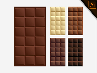 Vector illustration of Realistic Chocholate block